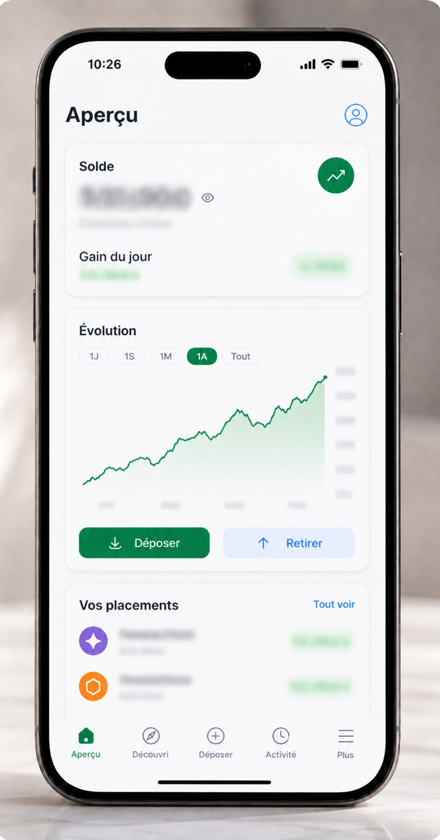 La plateforme sur smartphone
